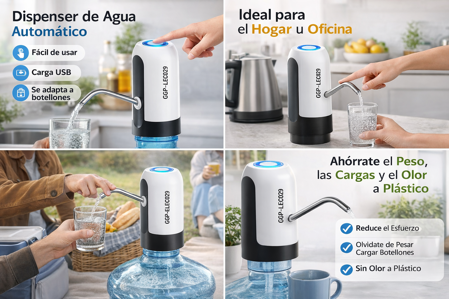 Agua en 1 Segundo - Dispensador  Automático de Agua