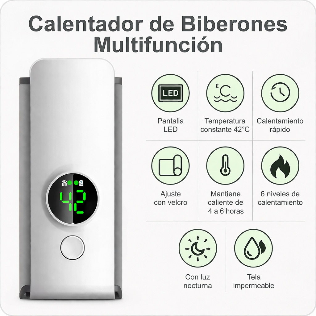 CALENTADOR DE TETERO BIBERON RECARGABLE