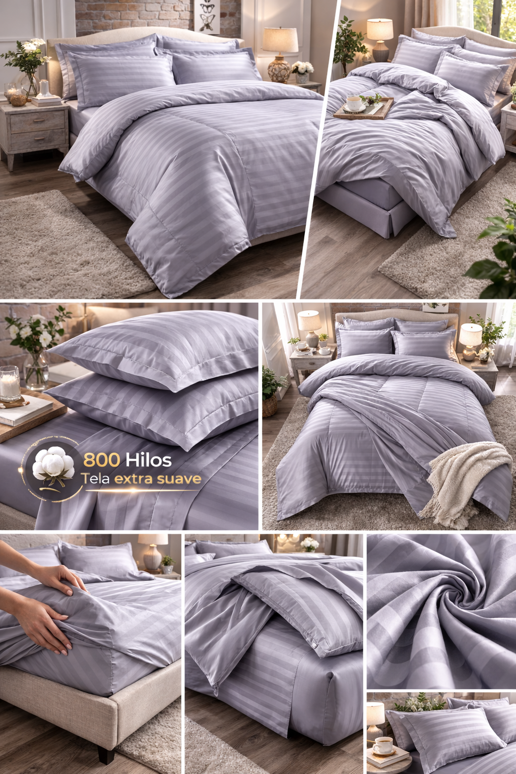 JUEGO DE SABANAS ALGODON PREMIUM