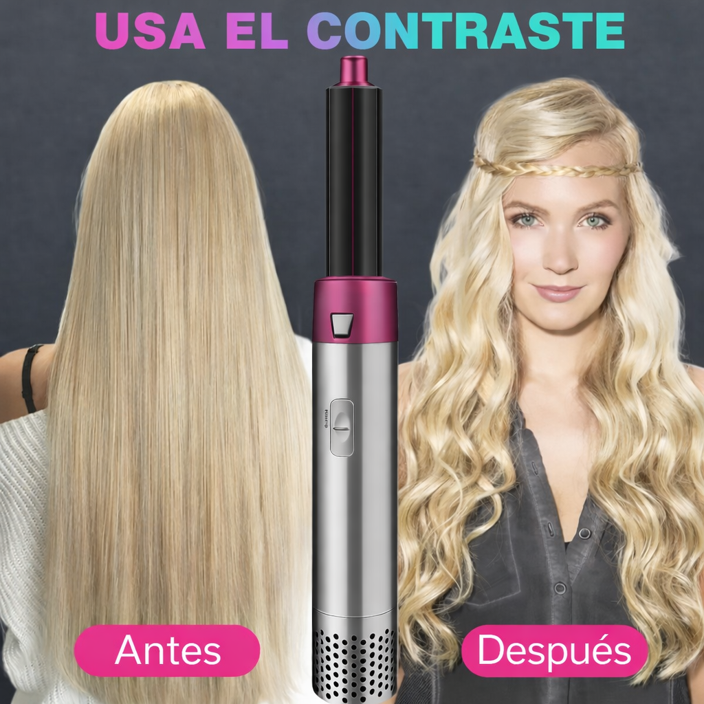 Cepillo 5 en 1 Profesional - Cabello Perfecto en Minutos