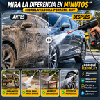HydroJet Pro 48V – Hidrolavadora Inalámbrica Potente con 2 Baterías | Limpia tu Auto y Hogar en Minutos