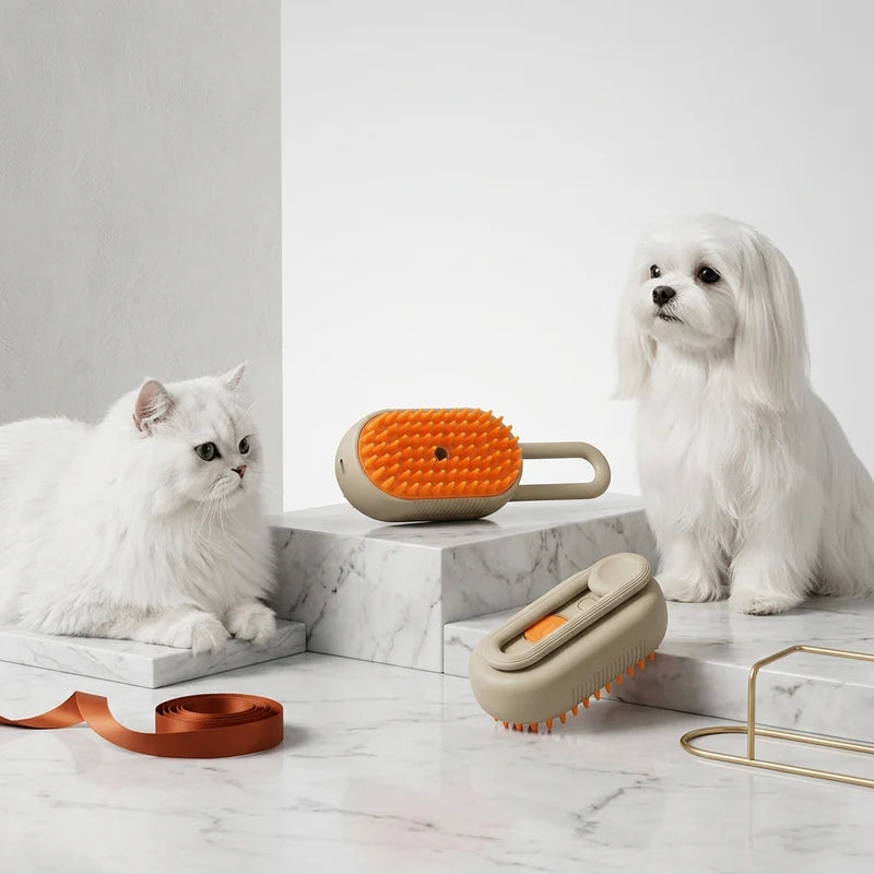 PetSteam Pro™ – Cepillo Premium 3 en 1 para Mascotas con Vapor