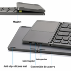 Teclado Portatil Plegable Ultrafino Black